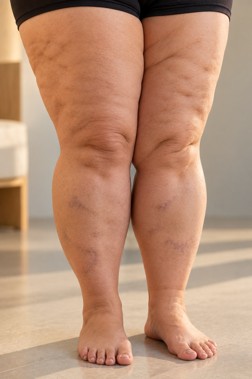 Imagem ilustrativa de pernas — o diagnóstico de lipedema depende de avaliação médica